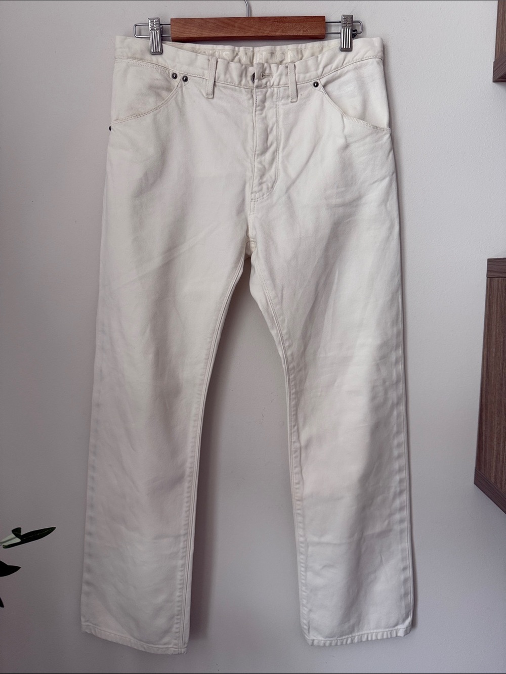 Louis Vuitton Cream Straight-Leg Jeans